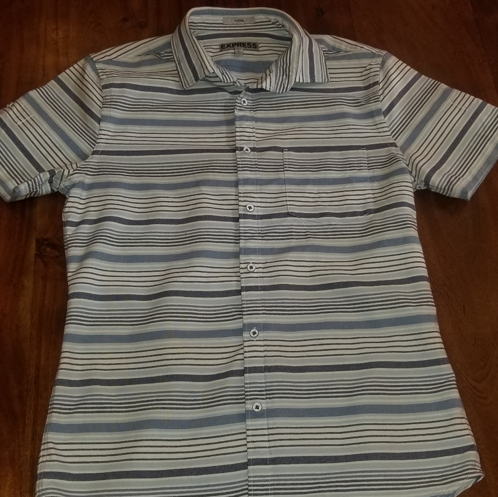 Express Men's button down striped shirt
